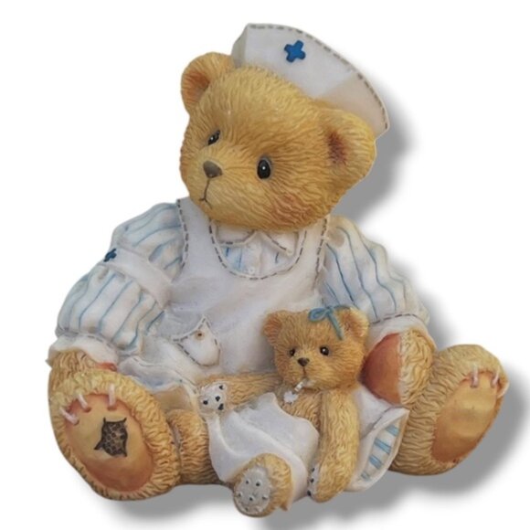 Vintage Nurse Bear Laura Cherished Teddies Baby Bear Patient 1996 Collectible - Picture 1 of 16